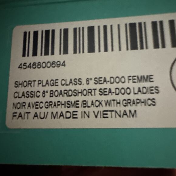 Sea-Doo Board Shorts Women Medium Swim Trunks Palm Trees Beach Sunset NWT - Picture 8 of 8